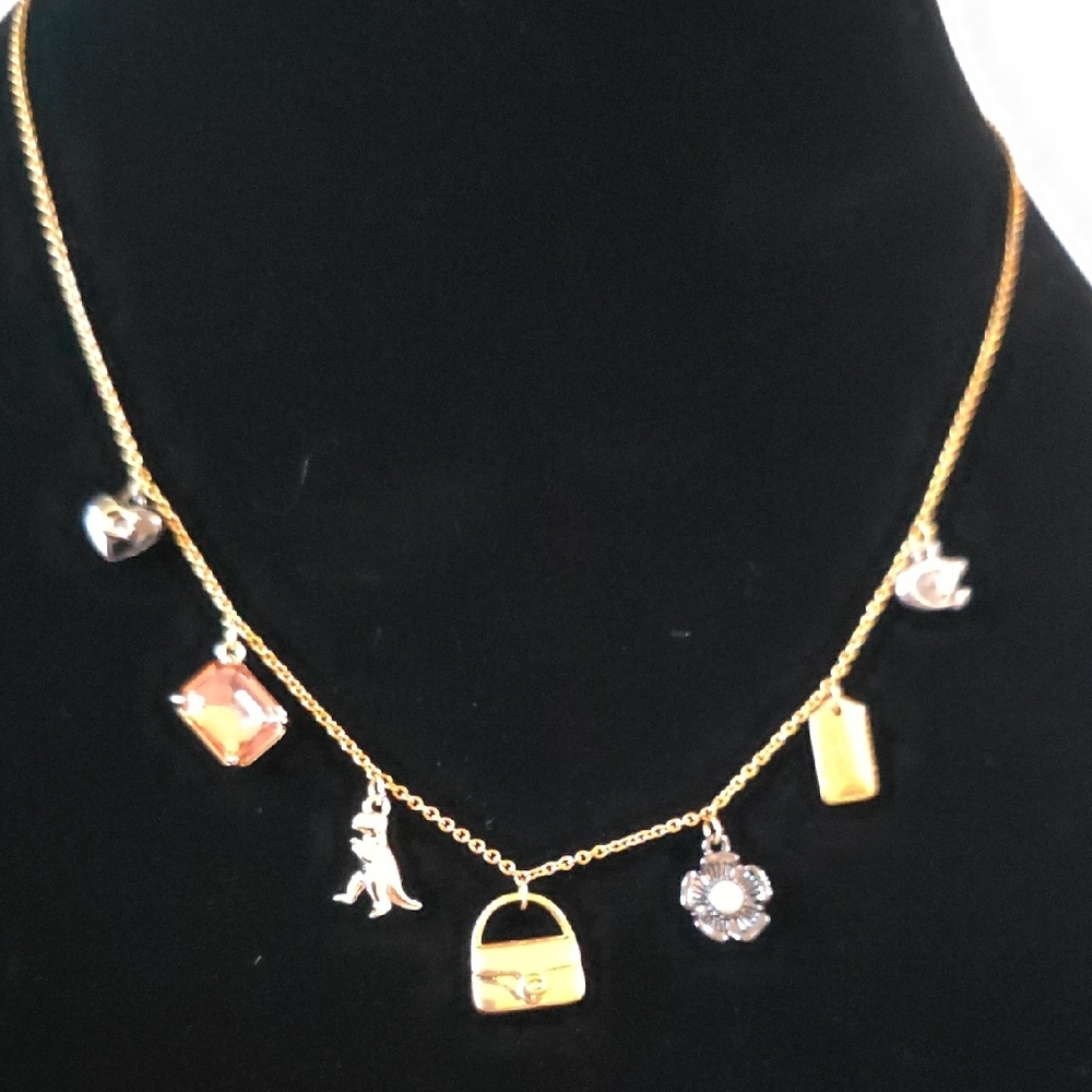 Coach Gold and Silver Charm Necklace‎ - Picture 2 of 7
